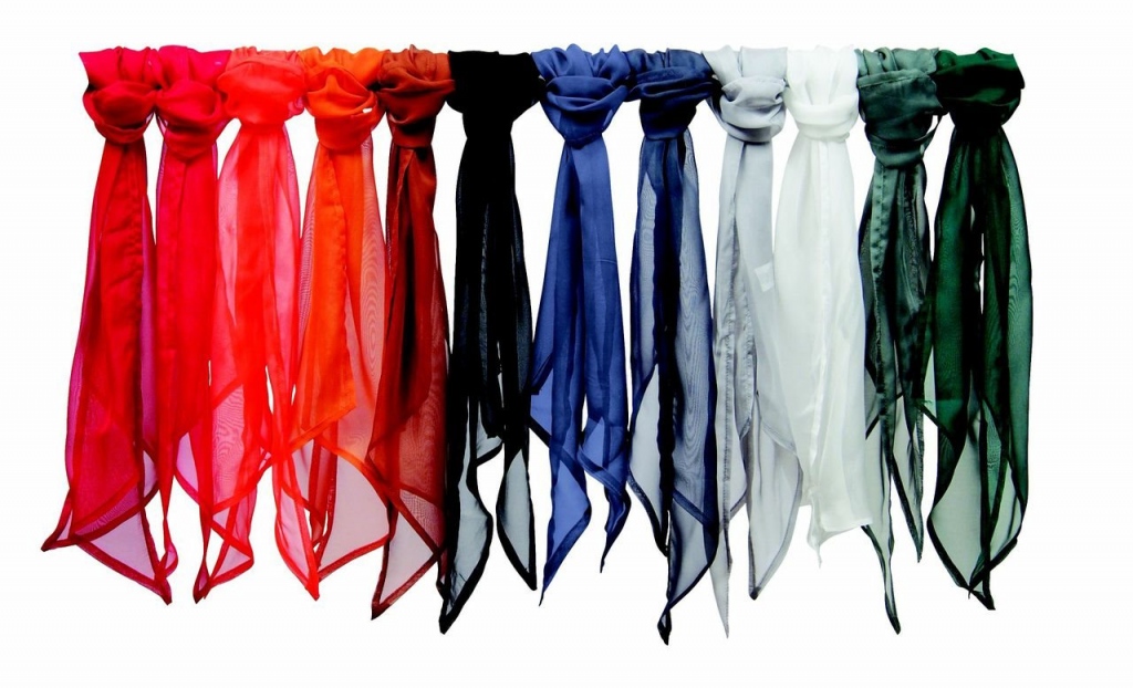 Chiffon scarf 38" in length and 6.5" wide