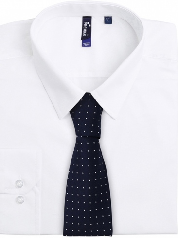 Stylish polyester colour micro dot pattern tie 57" in length and 3" blade width