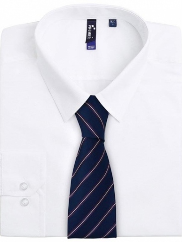 Stylish sports stripe pattern tie 57" in length and 3" blade width