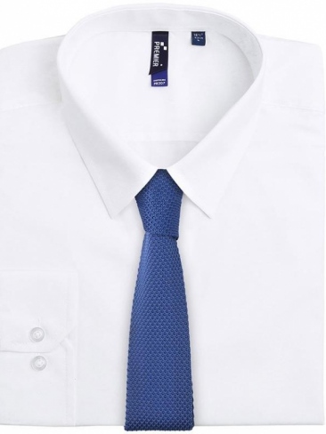 Stylish knit effect polyester slim tie 57" in length and 2" blade width