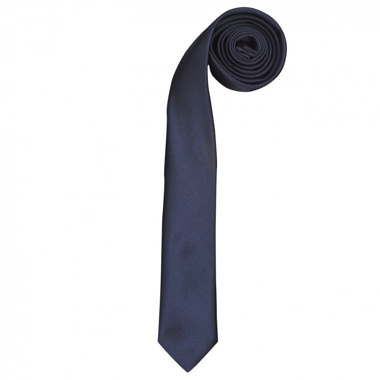 Stylish satin weave polyester slim tie 57" in length and 2" blade width