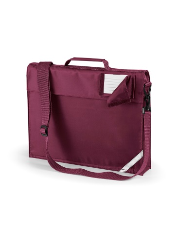 School book bag satchel with web shoulder strap in a variety of school colours