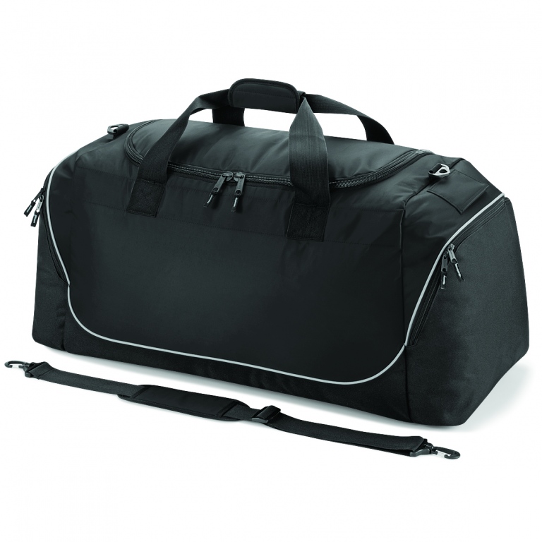 Football sport teamwear holdall kit bag, 110 litres, web hand / shoulder handles