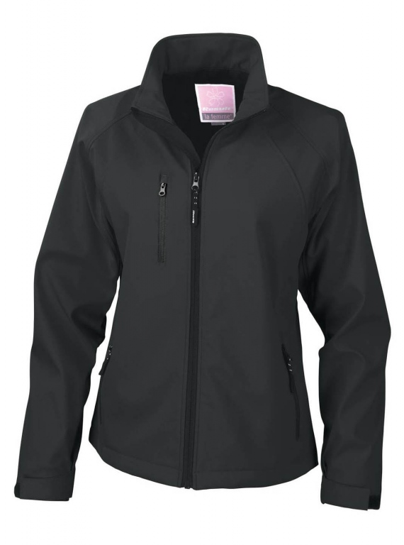 Ladies/Womens Fitted and Lined Soft Shell Jacket, Water Repellent and Breathable