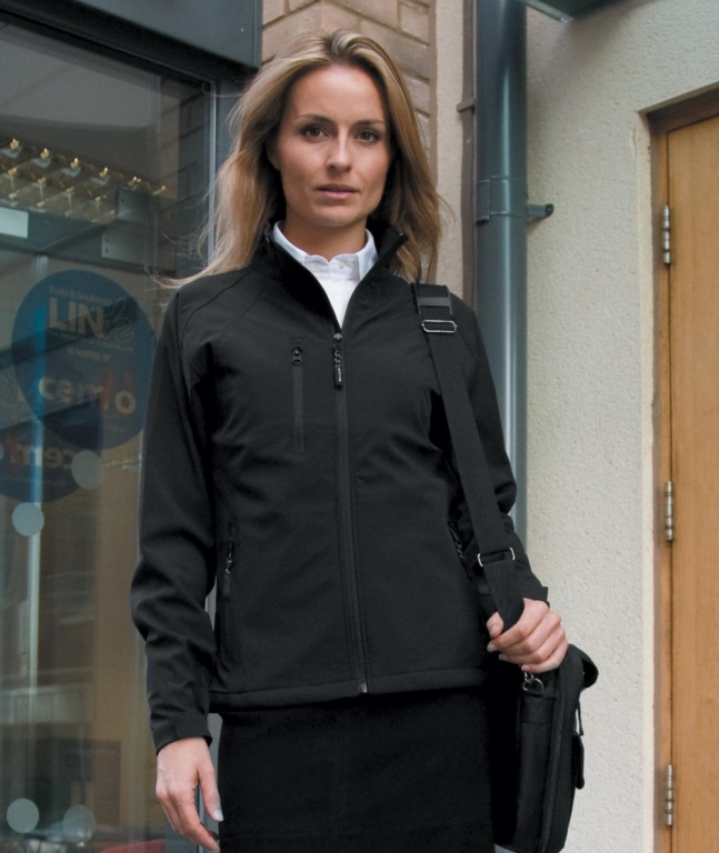 Ladies/Womens Fitted and Lined Soft Shell Jacket, Water Repellent and Breathable