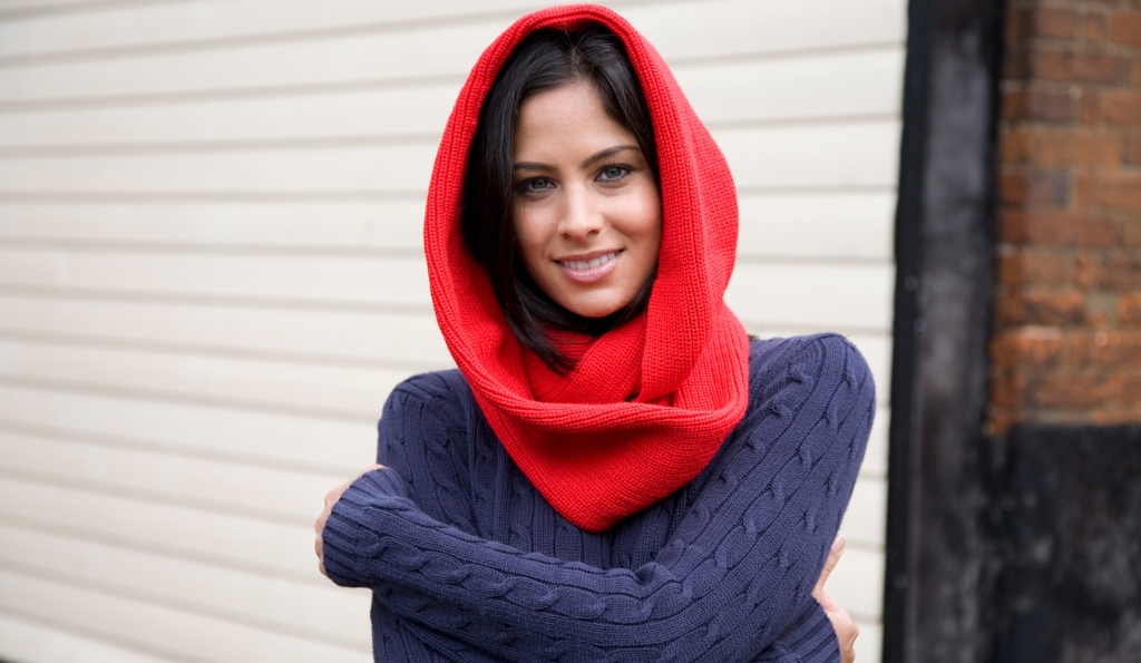 School wear snood scarf, warm acrylic versatile scarf and hood, unisex style