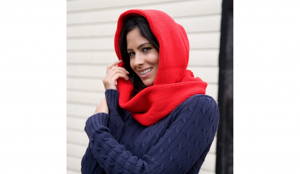 School wear snood scarf, warm acrylic versatile scarf and hood, unisex style