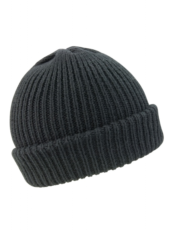 School wear double knit whistler hat, chunky soft knit, hem turn up option