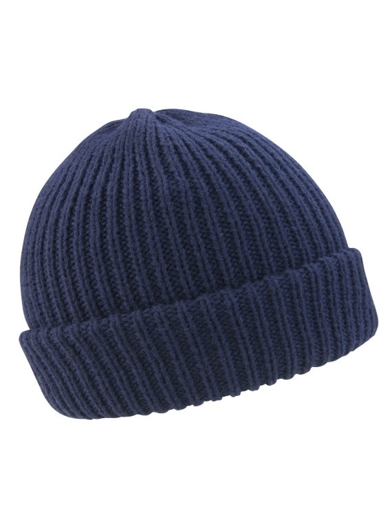 School wear double knit whistler hat, chunky soft knit, hem turn up option 