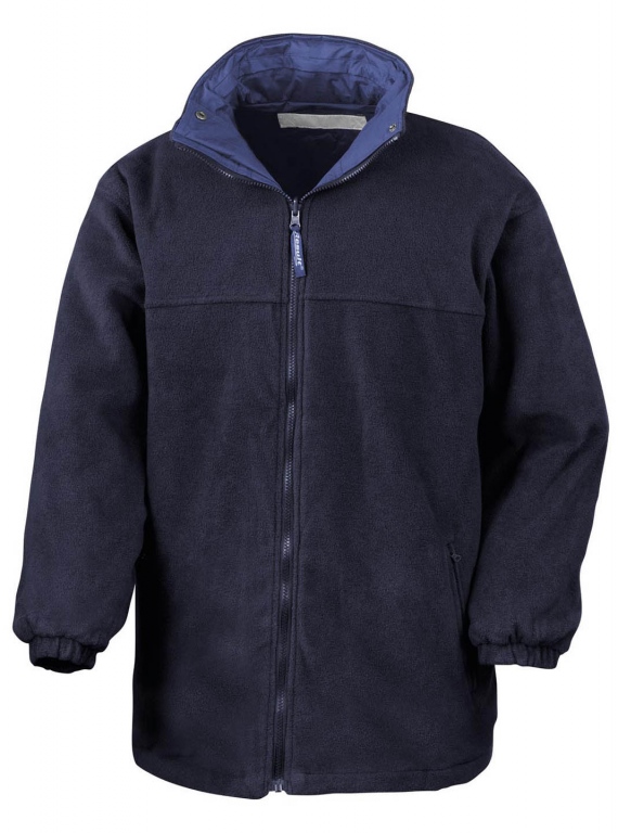 Eco school wear waterproof coat with reversible fleece school uniform jacket 