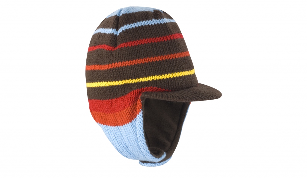 School wear Traka sherpa hat, acrylic outer, microfleece inner, ear protection