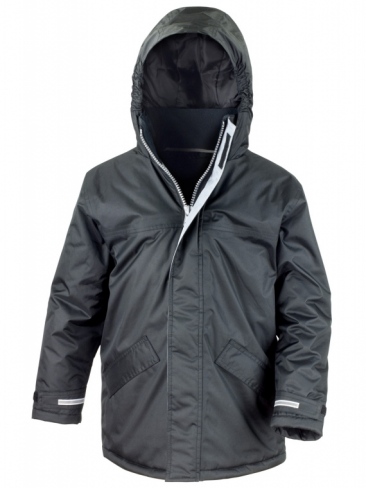 Eco school wear uniform waterproof padded coat parka jacket long fit, quick dry