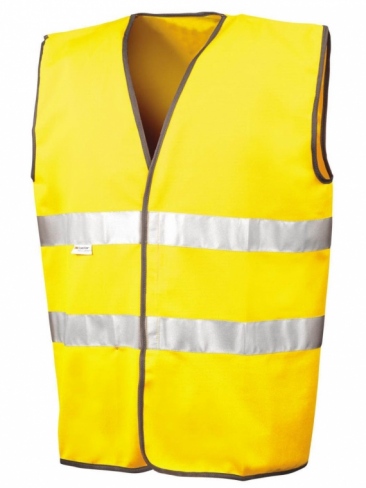 Motorist high visibility safety vest, hi viz bands, fluorescent yellow & orange