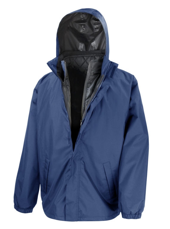 School uniform senior 3 in 1 waterproof jacket inner quilted bodywarmer