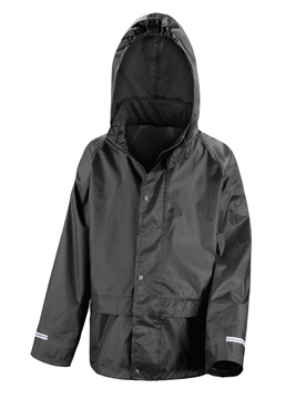 School wear uniform waterproof rain jacket lightweight front zip