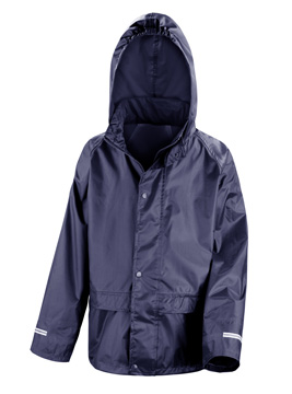 School wear uniform waterproof rain jacket lightweight front zip