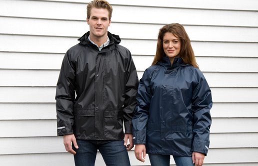 School wear uniform waterproof rain jacket lightweight front zip