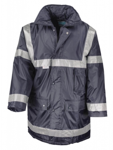 Waterproof Reflective Management Coat Jacket with Insulated Linig and Hood