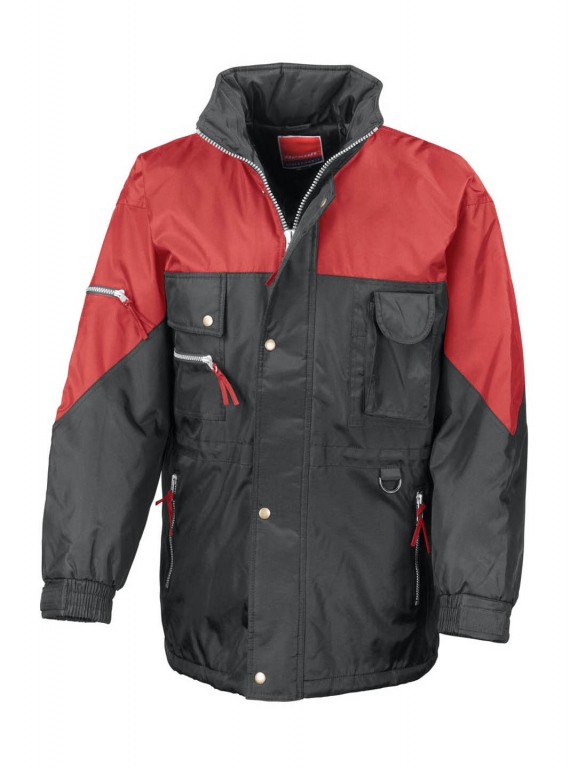Classic all year round waterproof work jacket with foldaway hood