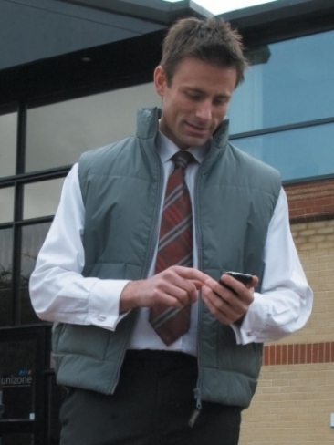 Body warmer gilet, fleece lined, water repellent, windproof and insulated