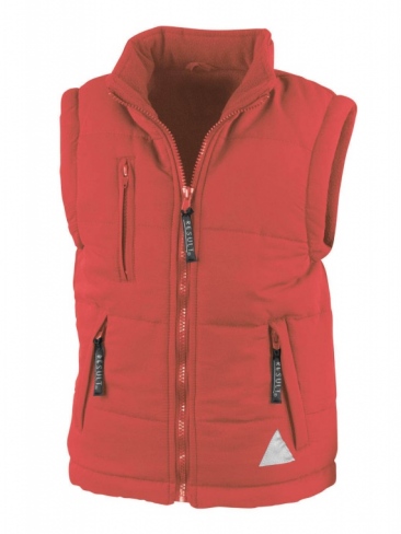 School wear uniform school padded bodywarmer, fleece lining, concealed hood