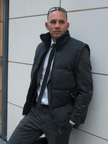 Corporate Padded Bodywarmer with fleece lining and concealed hood