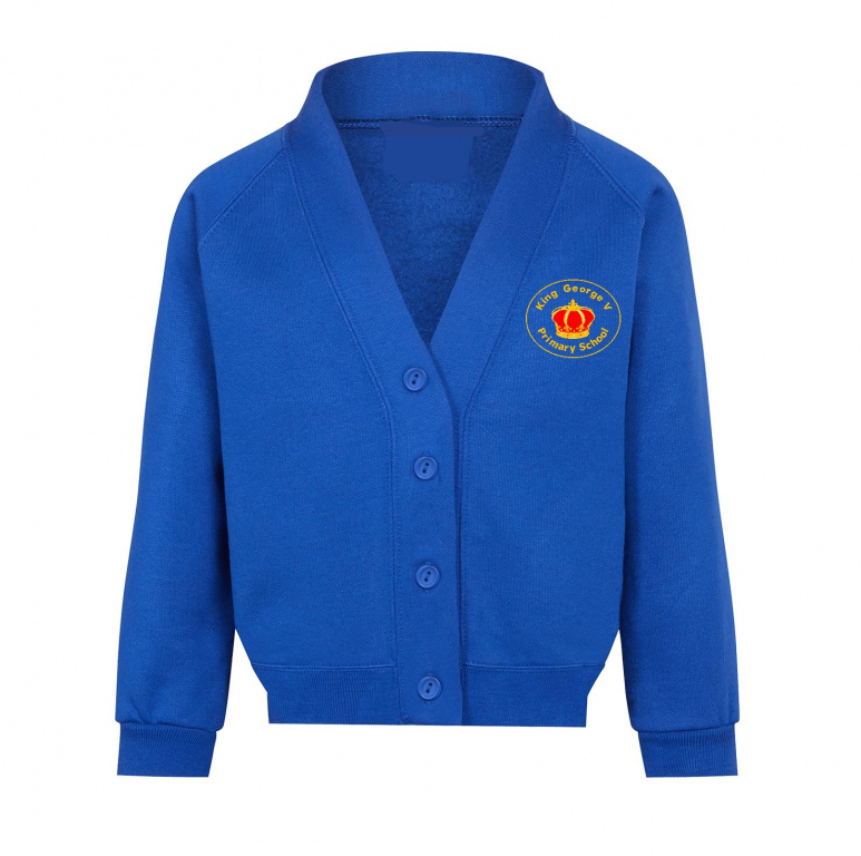 King George V Primary School Uniform Badged Sweatshirt Cardigan