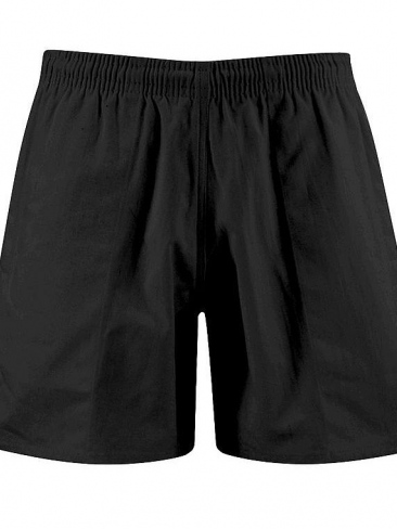 Rugby shorts for team sports in reinforced heavyweight cotton drill