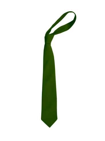 School or club plain green tie, 100% polyester