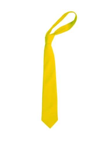 School or club plain yellow tie, 100% polyester