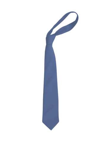 School or club plain saxe blue tie, 100% polyester