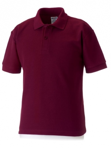 School polo shirt, 65/35 poly/cotton, short sleeves, various colours and sizes