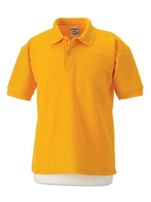 School polo shirt, 65/35 poly/cotton, short sleeves, various colours and sizes