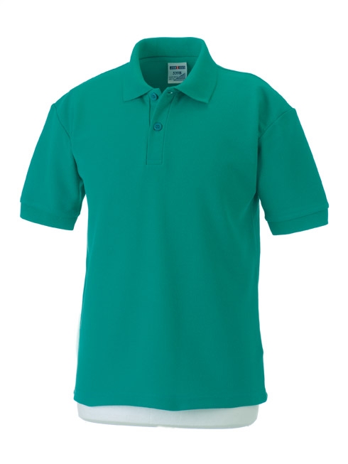 School polo shirt, 65/35 poly/cotton, short sleeves, various colours and sizes