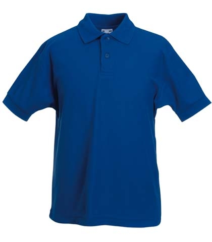 School polo shirt, 65/35 poly/cotton, short sleeves, various colours and sizes