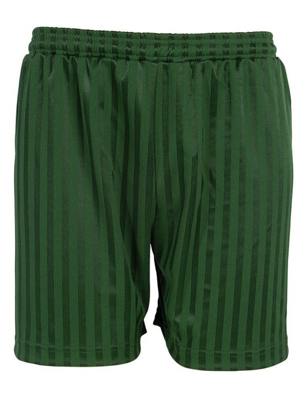 Hob Green Primary School PE Shorts Bottle Green Shadow Stripe