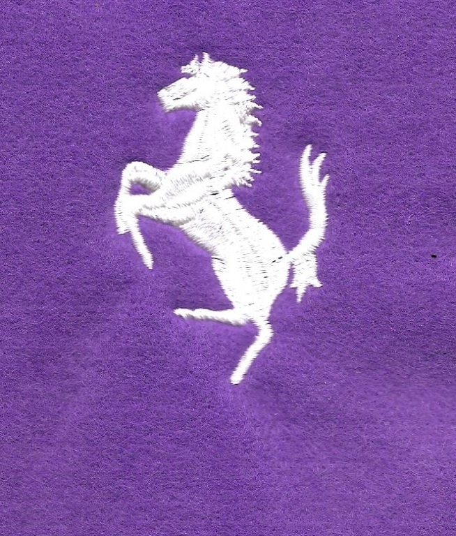 Equestrian stock embroidery design of horse suitable for front application