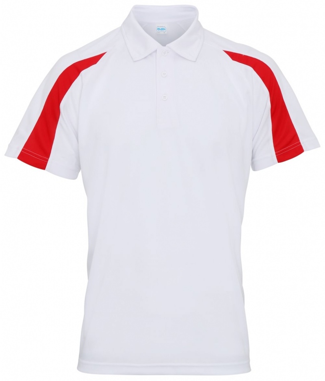 School sports polo shirt contrast colours