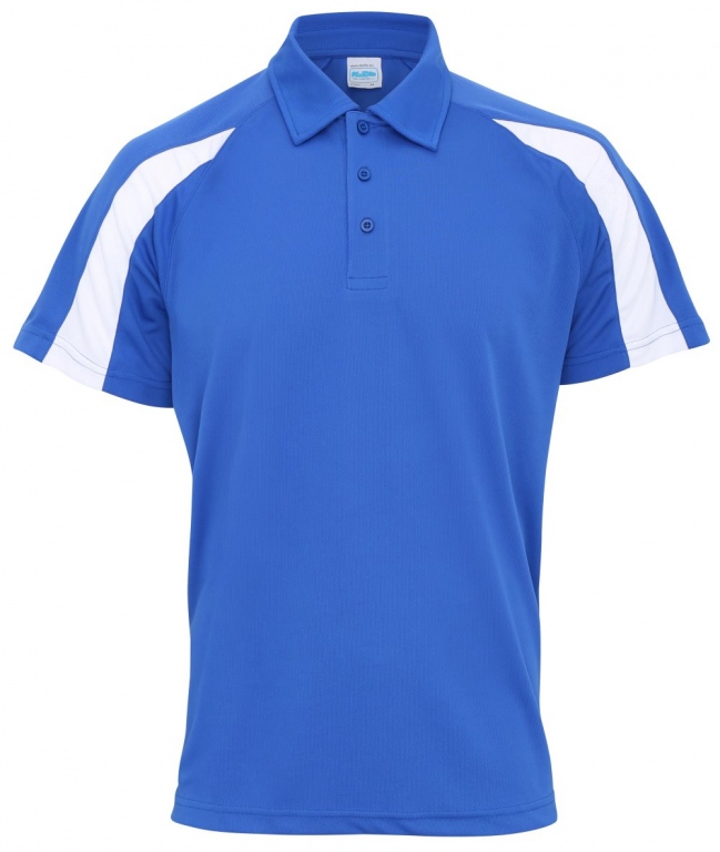 School sports polo shirt contrast colours