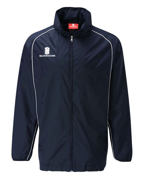 Surridge cricket training jacket, full zip top, showerproof with mesh lining
