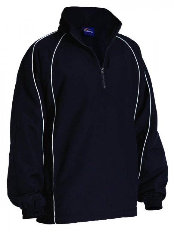Team club sports lined training top 1/4 zip with piping