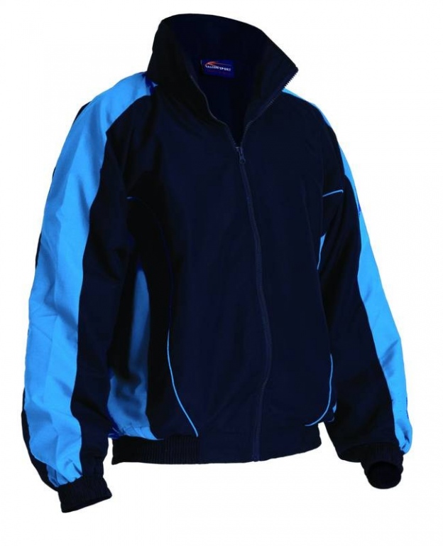 Team club sports lined training jacket full zip with contrast panels