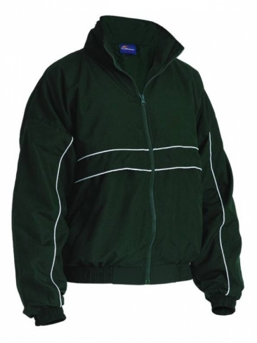 Team club sports lined training jacket full zip with contrast piping