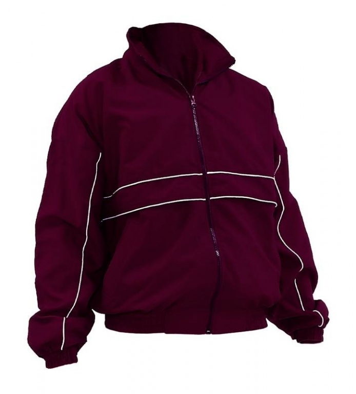 Team club sports lined training jacket full zip with contrast piping