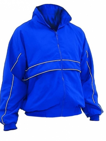 Team club sports lined training jacket full zip with contrast piping
