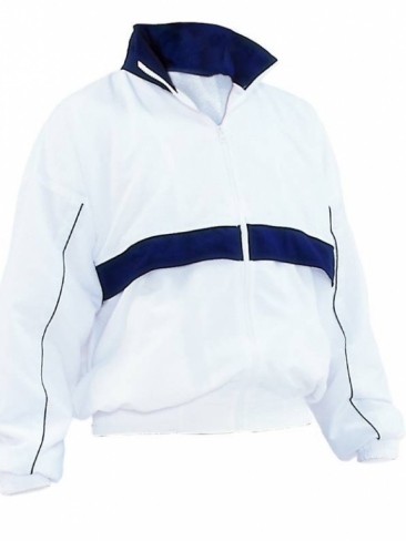Team club sports lined training jacket full zip with contrast piping