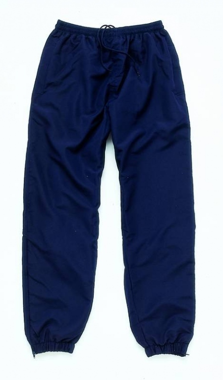 Team club sports lined training trouser bottoms elasticated leg with zips