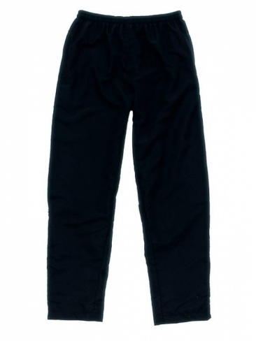 Team club sports lined training trouser bottoms with open hem and leg zips