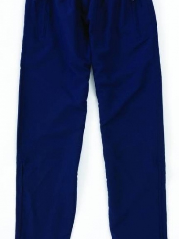 Team club sports microfibre training track pants bottoms with open hem, leg zips