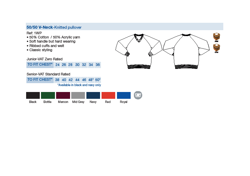 Size Guide - Knitted V-neck Sweater